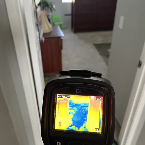 Thermal camera tracing hidden moisture, San Bernardino Valley