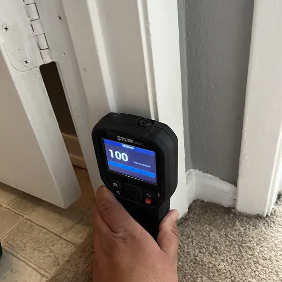 Moisture reading at the base of a wall, San Bernardino Valley