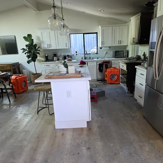 Kitchen cleaned after fire demolition, Branch not recorded