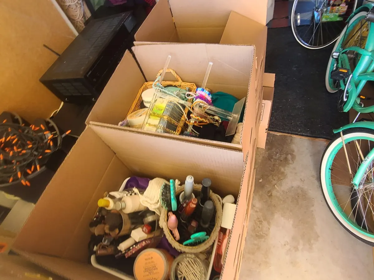 Restored household contents being packed back
