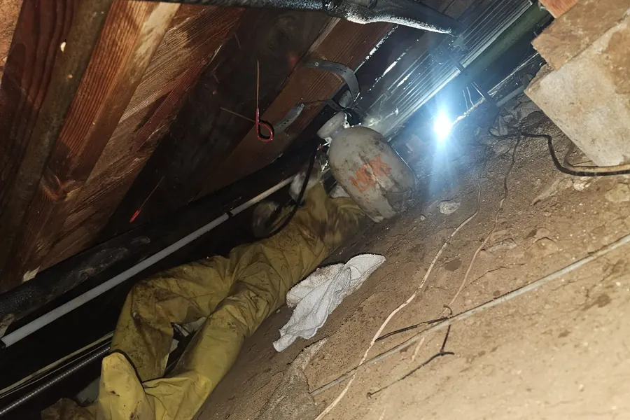 Leak into an upstairs bedroom