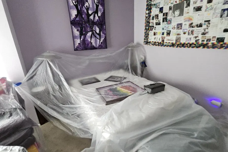 Furniture protected during drying