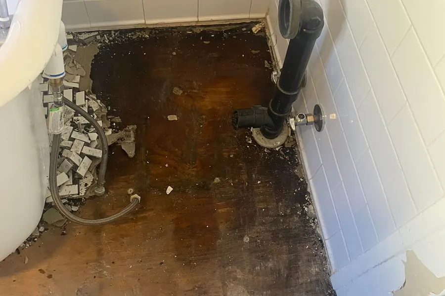 Flooded unit from a vandalized pipe