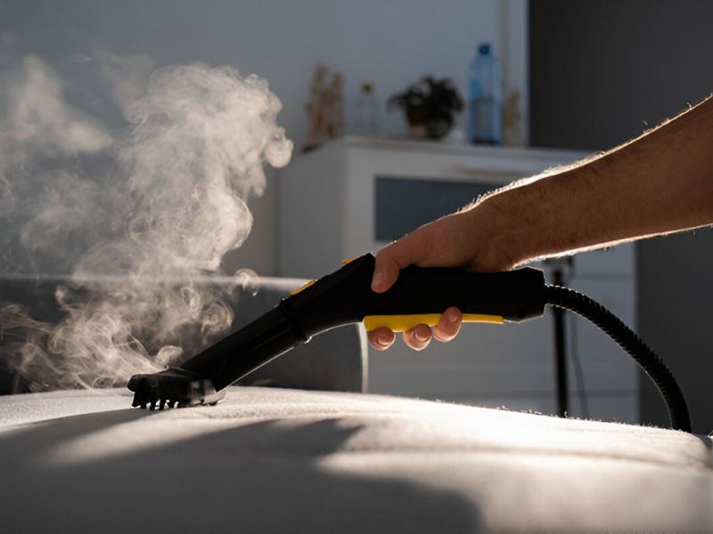 Sofa Steam Cleaning for Cigarette Odor Removal - Green Planet Restoration