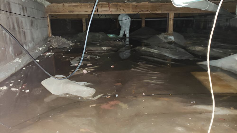Flooded Crawl Space - Green Planet Restoration