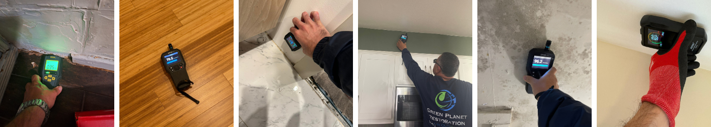 Pin and Pinless Moisture Meters in Use - Green Planet Restoration Pin and Pinless Moisture Meters in Use - Green Planet Restoration