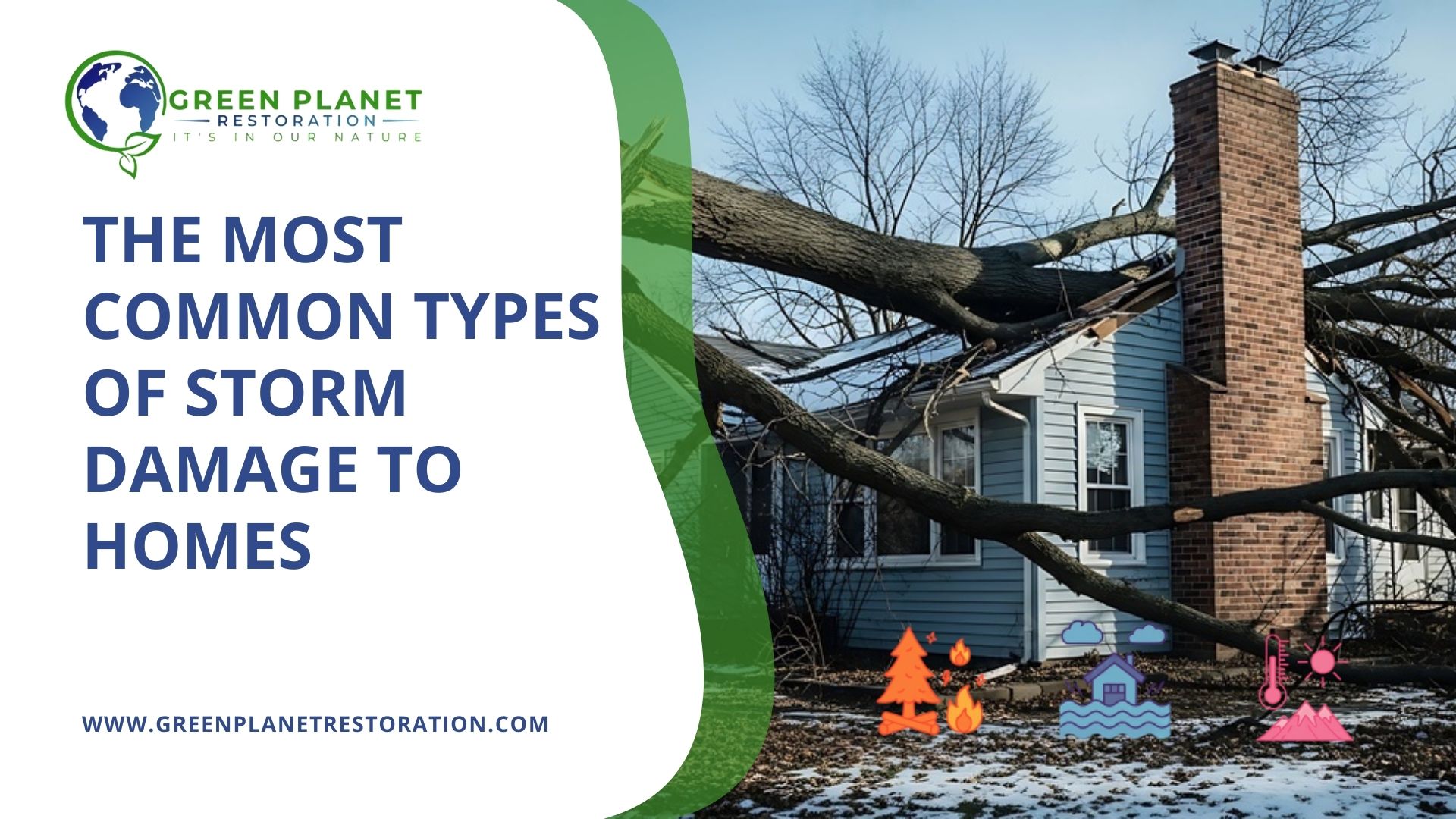 Common Types of Storm Damage - Green Planet Restoration San Diego