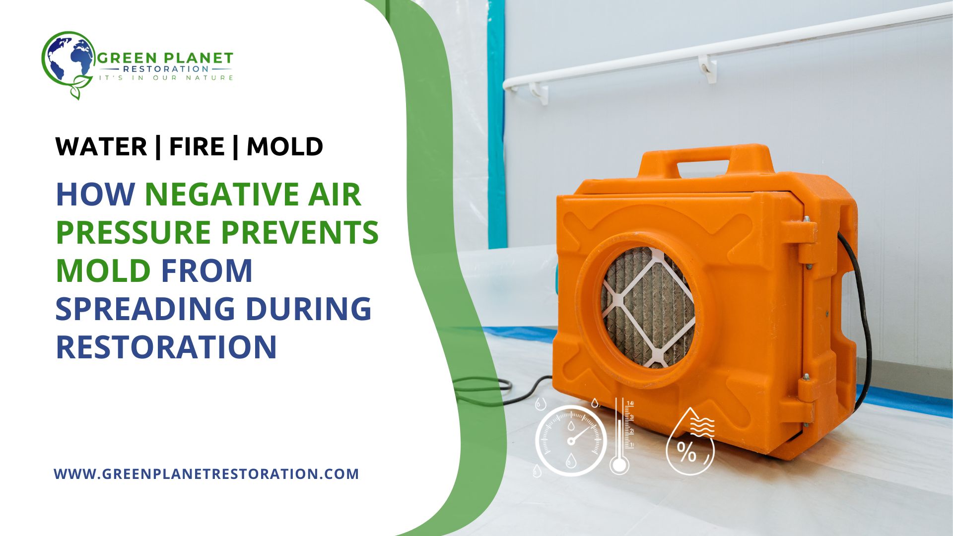 Negative Air Pressure Prevents Mold - Green Planet Restoration Santa Clarita