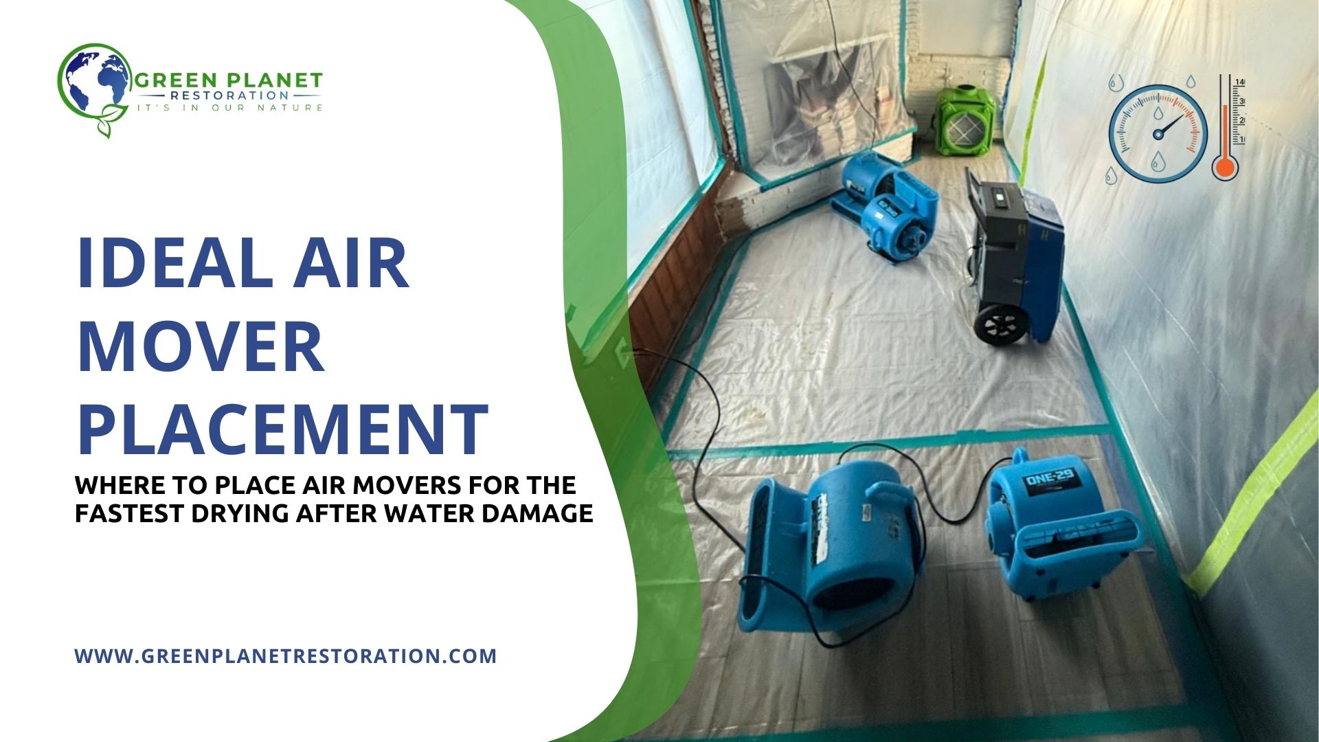 Ideal Air Mover Placement - Green Planet Restoration