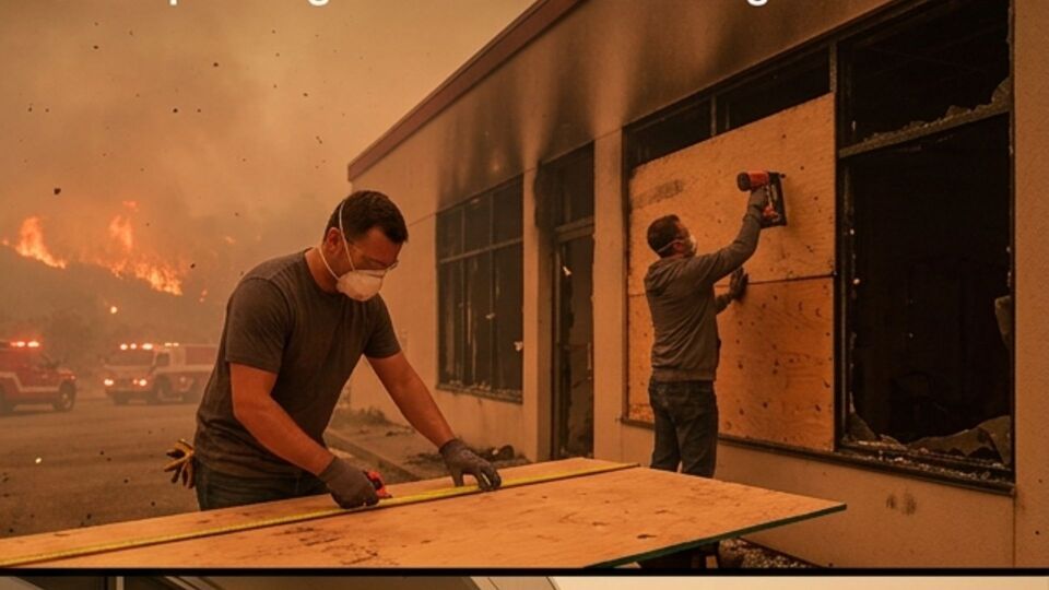 Board Up During Wildfire Ember Damage - Green Planet Restoration Board Up During Wildfire Ember Damage - Green Planet Restoration