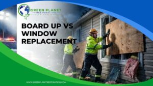 Board Up vs Window Replacement - Green Planet Restoration