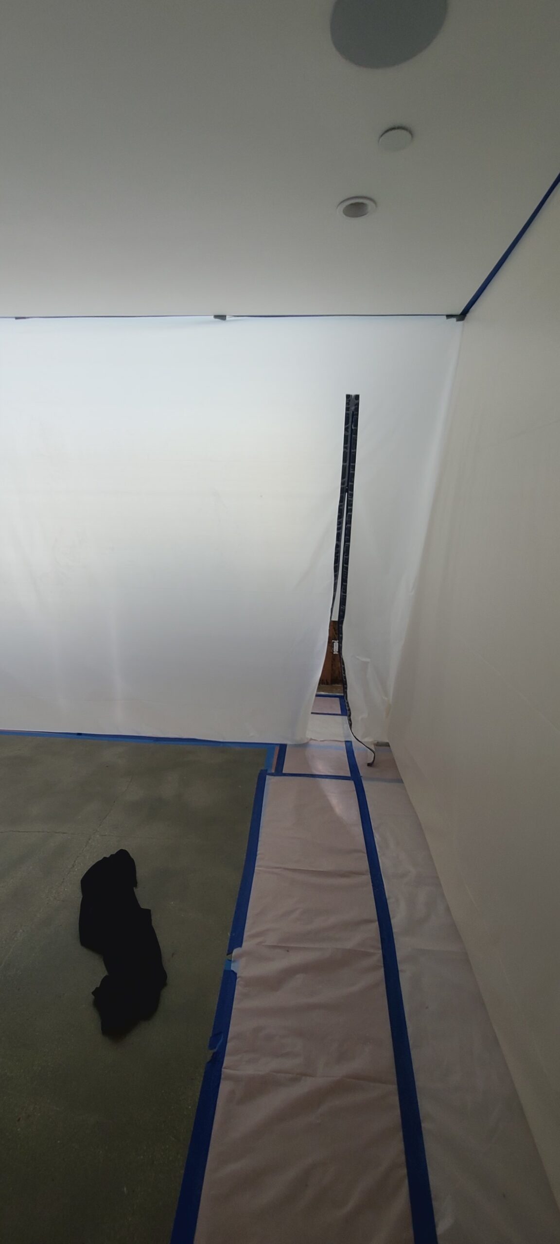 Protected and contained work zone during water mitigation in Central Los Angeles