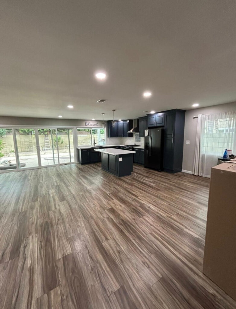 Finished interior at a Long Beach, CA 90808 residential water damage project.