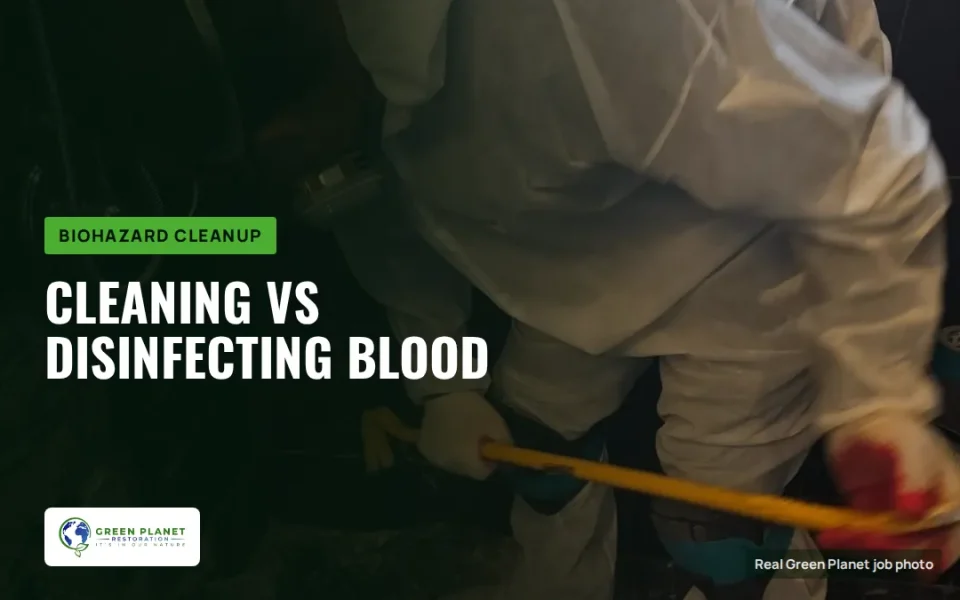 Proper Blood Disinfection: The Dangerous Difference Between Cleaning and Disinfecting Blood.