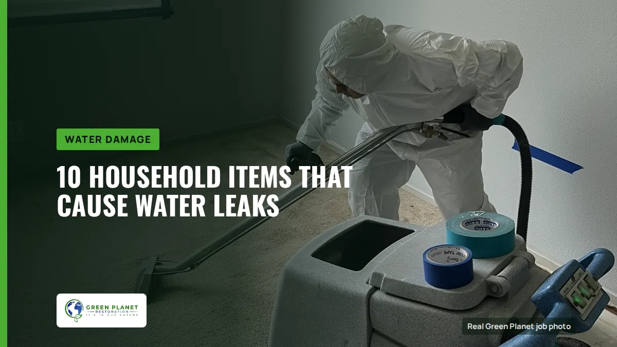 10 Household Items That Cause Water Leaks | Green Planet Restoration