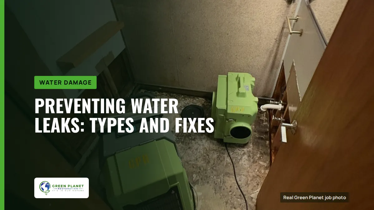 Preventing Water Leaks: Types and Fixes | Green Planet Restoration