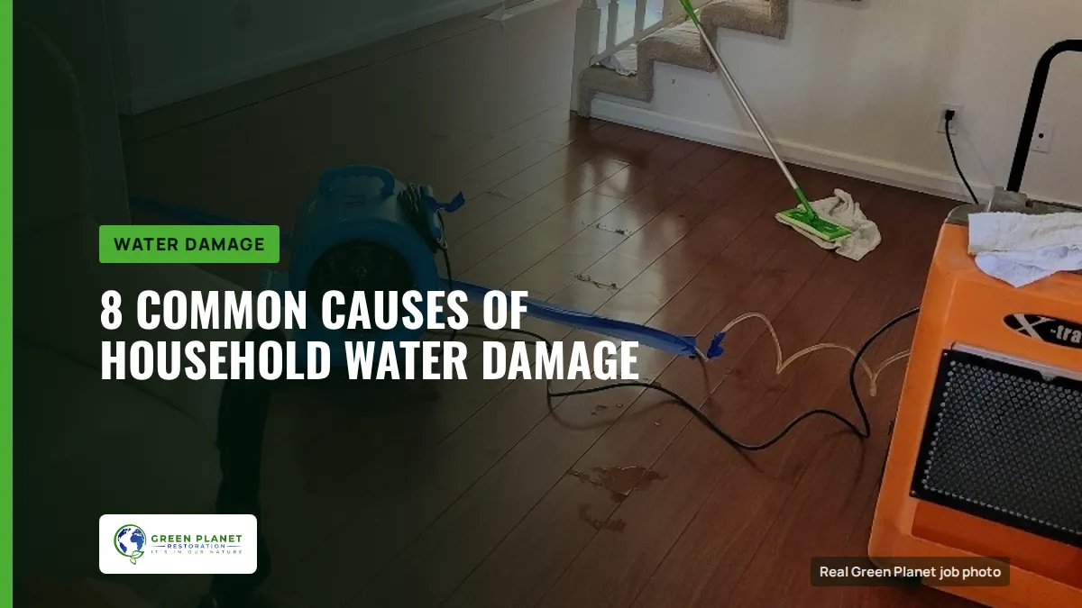 8 Common Causes of Household Water Damage | Green Planet Restoration