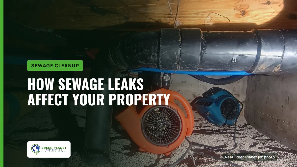 How Sewage Leaks Affect Your Property | Green Planet Restoration