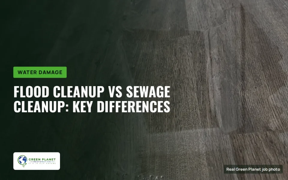 Flood Damage Cleanup vs. Sewage Damage Cleanup: Key Differences