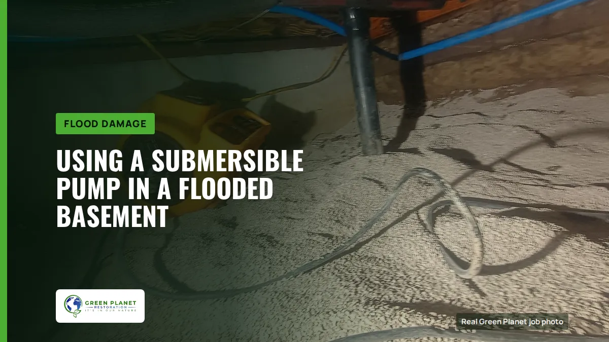 Using a Submersible Pump in a Flooded Basement | Green Planet Restoration