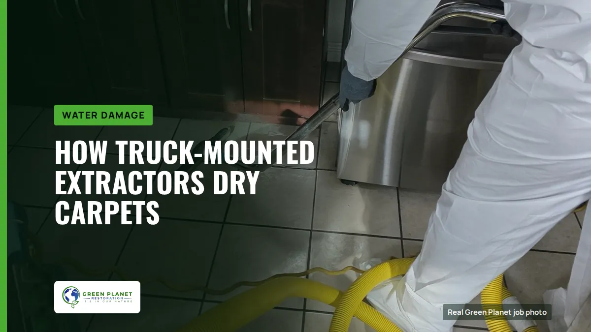 How Truck-Mounted Extractors Dry Carpets | Green Planet Restoration