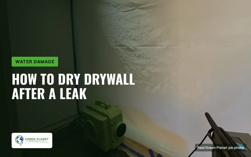 How to Dry the Drywall After a Leak?