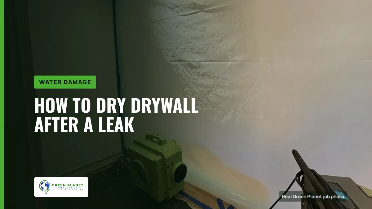 How to Dry Drywall After a Leak | Green Planet Restoration