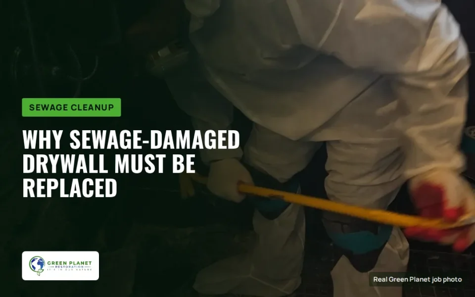 Why You Must Replace Sewage-Damaged Drywall And How to Do It