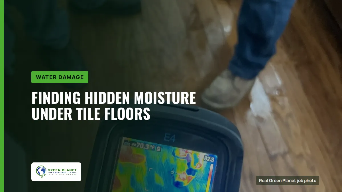 Finding Hidden Moisture Under Tile Floors | Green Planet Restoration