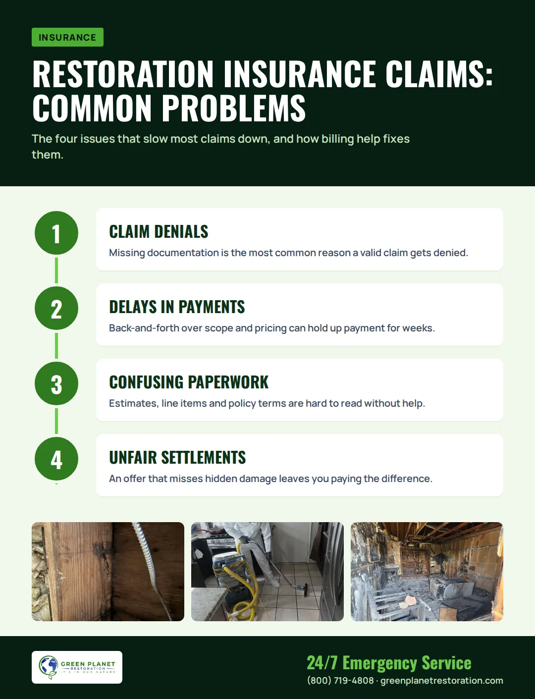 Infographic: Restoration Insurance Claims: Common Problems