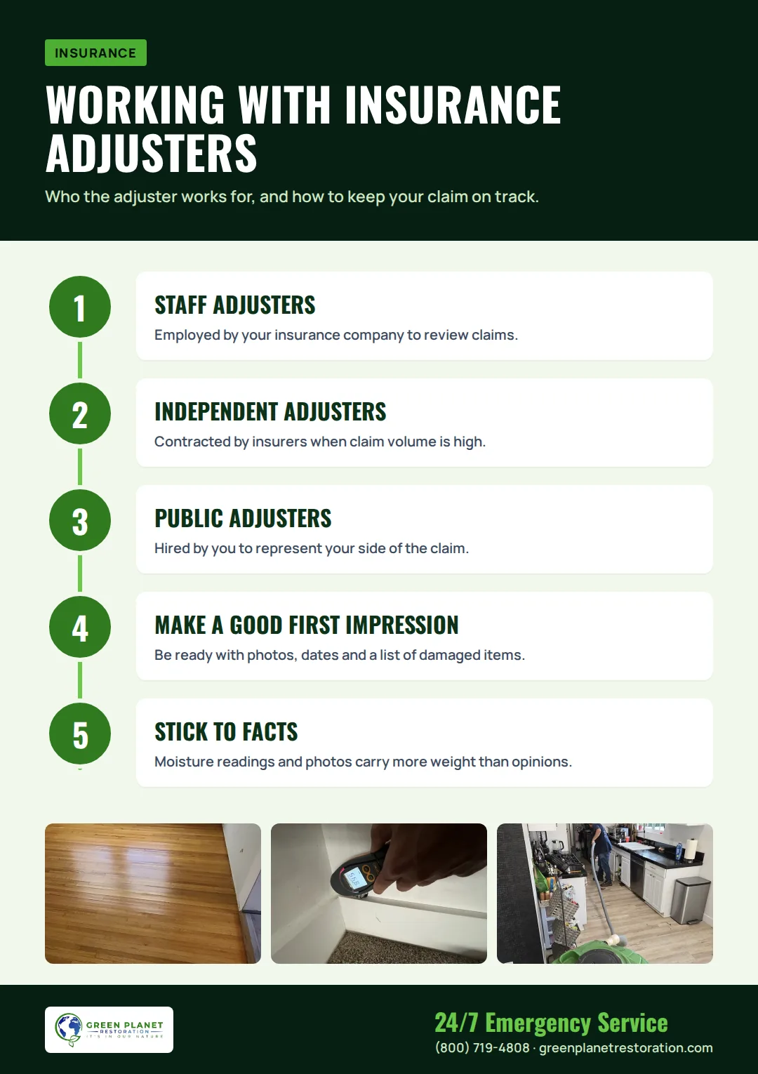 Infographic: Working With Insurance Adjusters
