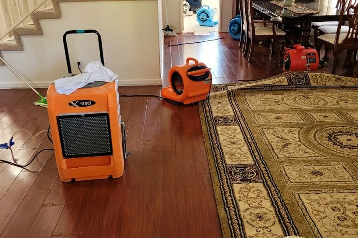 Dehumidifiers running after a water leak